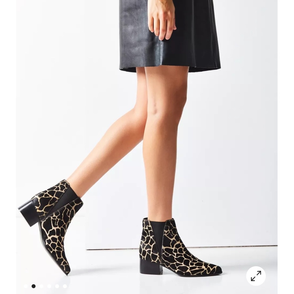 Urban Outfitters Giraffe Print Pony Hair Pola Chelsea Boot